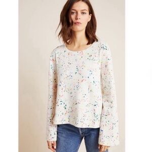 Anthropologie Maeve Jamie Paint Speckled Splatter Sweatshirt Small